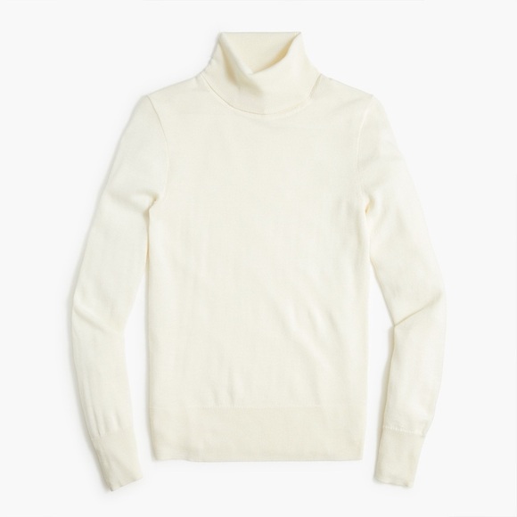 J.CREW FACTORY NWT Merino Wool-Blend Machine Washable Ivory Turtleneck 2X AU185 - Picture 2 of 9